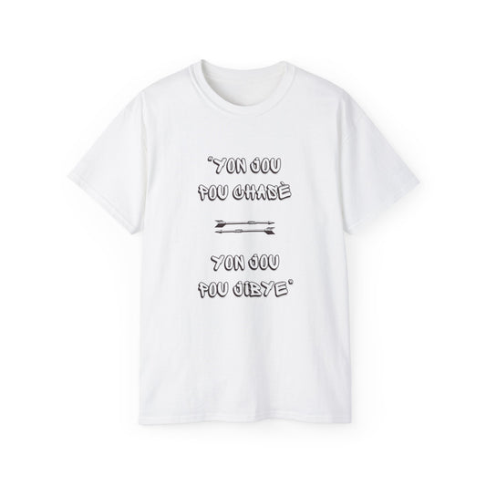 "Yon Jou Pou Chasè" Unisex Cotton Tee